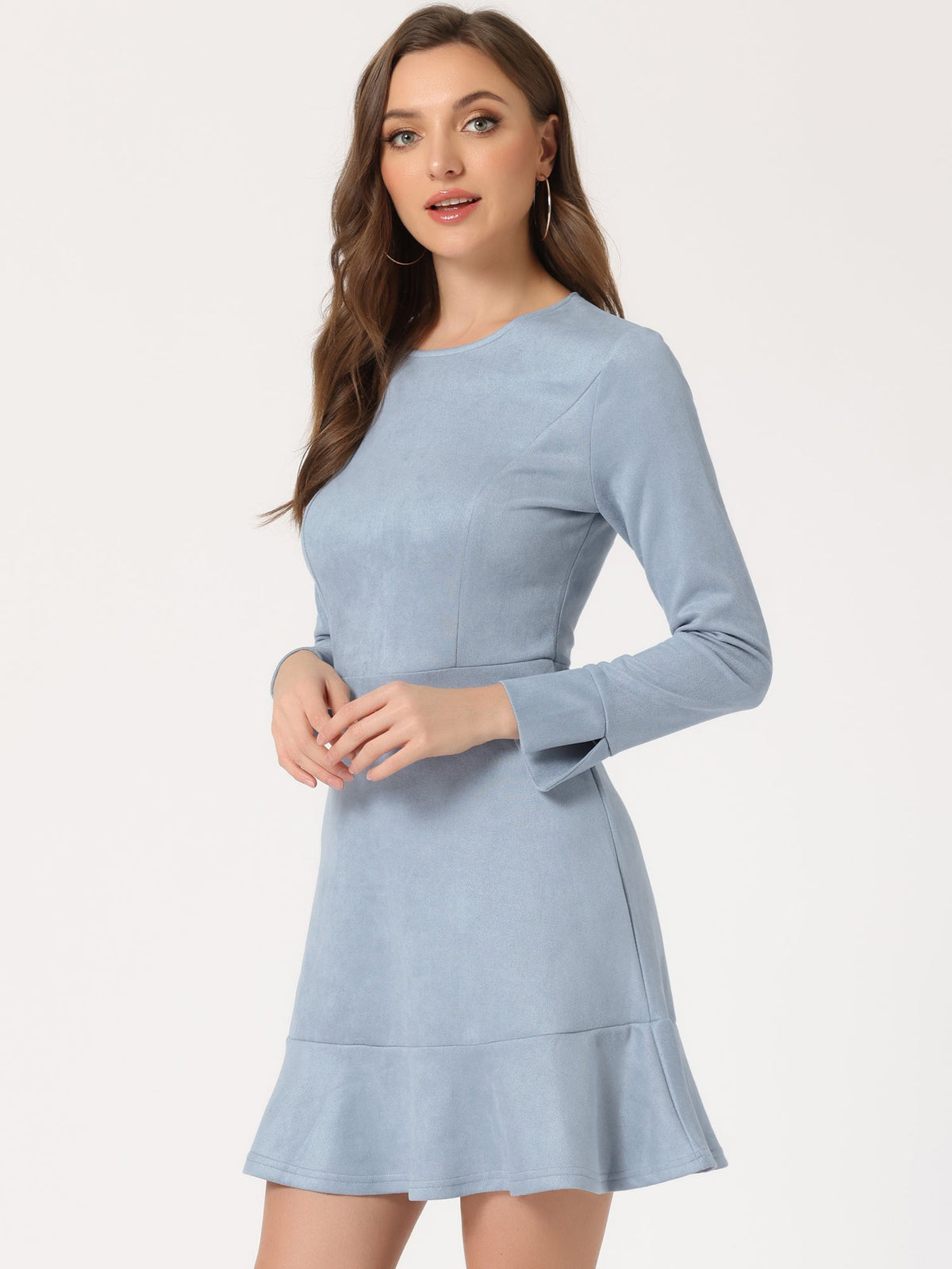 Ruffled Hem Elastic Waist Dress