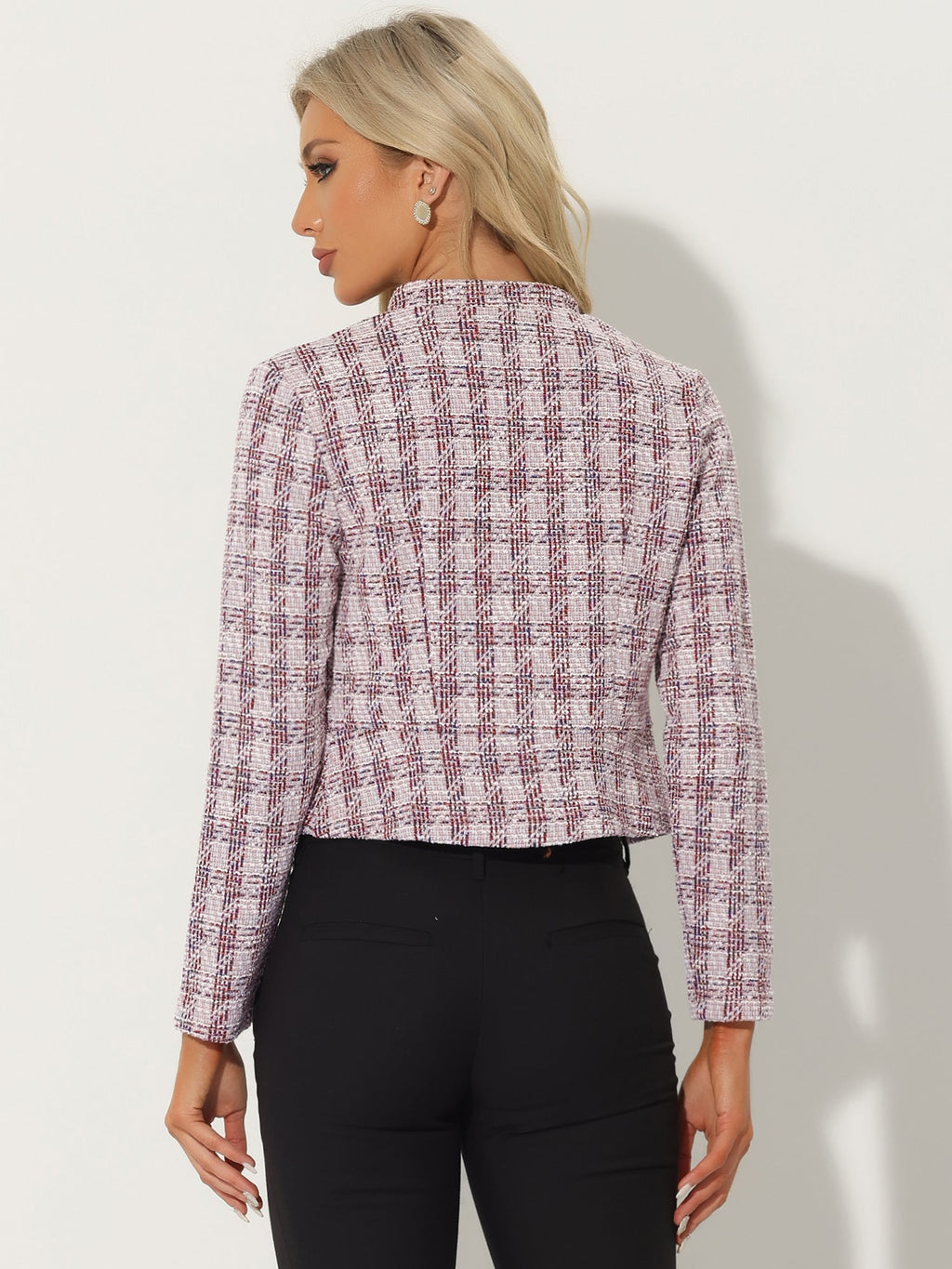 Cotton-Soft Plaid Blazer