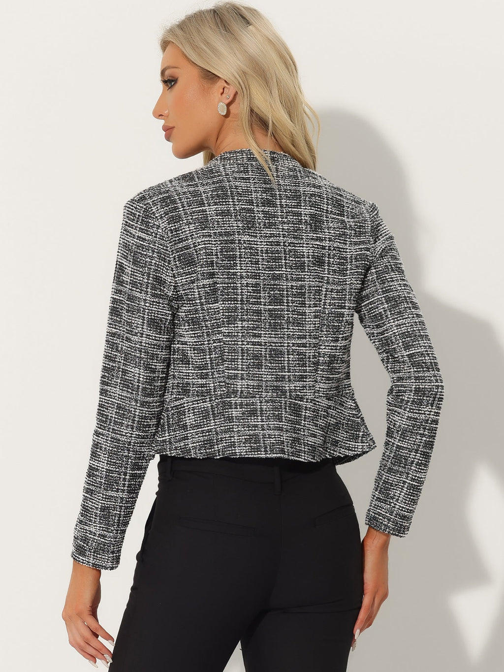 Cotton-Soft Plaid Blazer