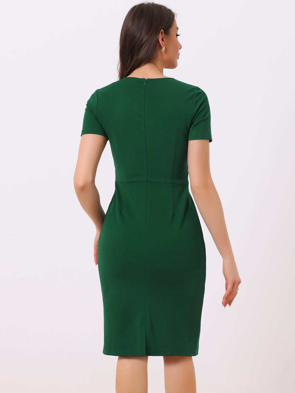 Tweed-Trim Work Dress