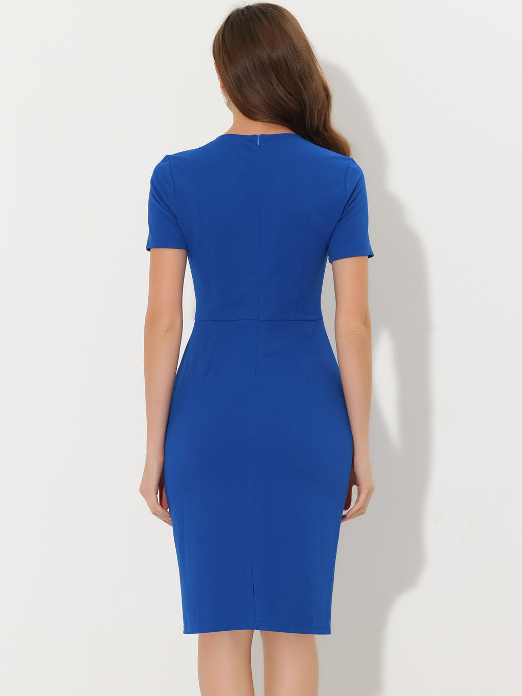 Tweed-Trim Work Dress