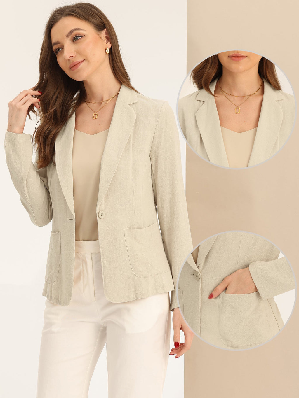 Fluid-Drape Solid Blazer
