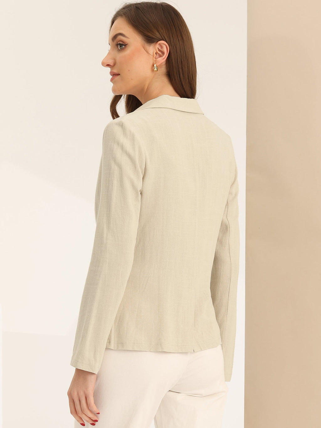 Fluid-Drape Solid Blazer