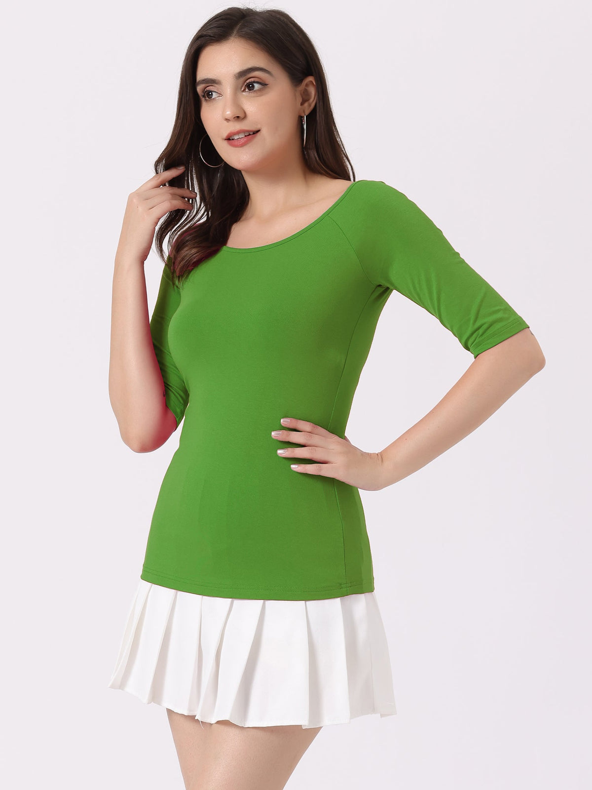 Hip-Length Slim Stretch Tee