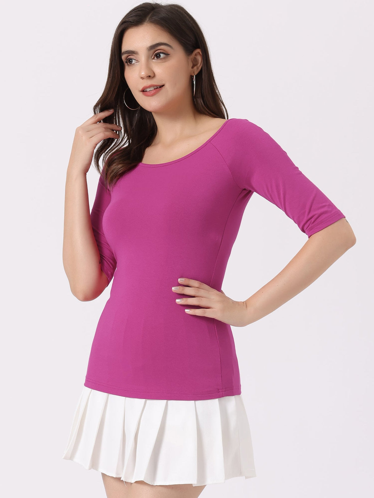 Hip-Length Slim Stretch Tee