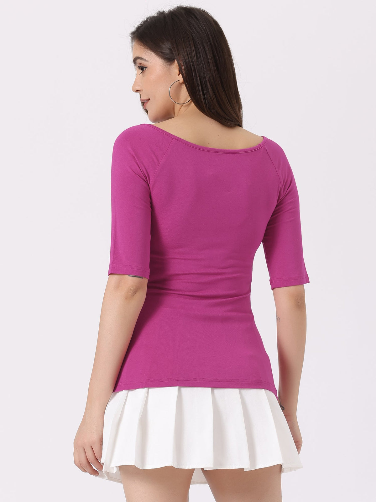 Hip-Length Slim Stretch Tee