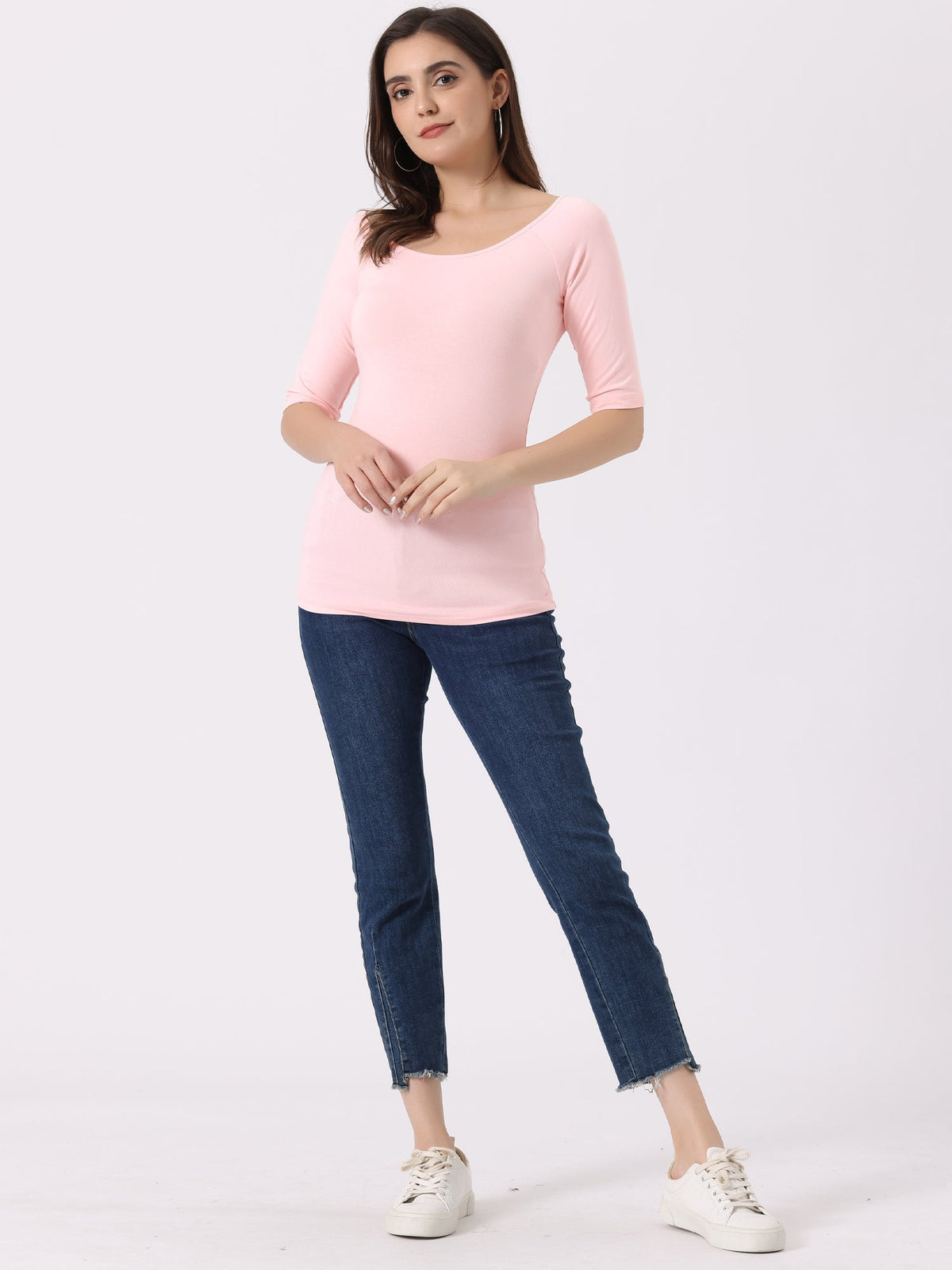 Hip-Length Slim Stretch Tee