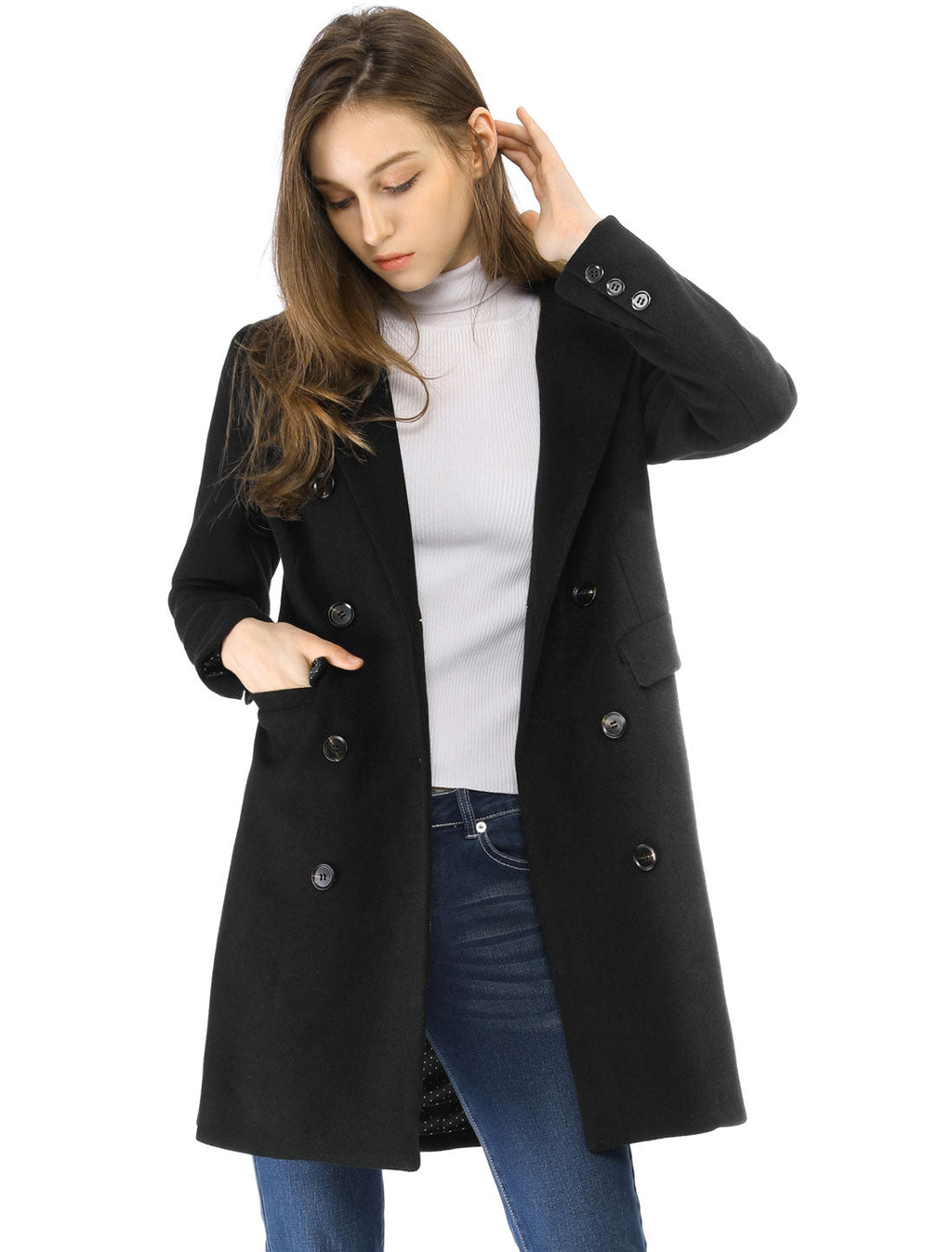 Double-Breasted Lined Overcoat