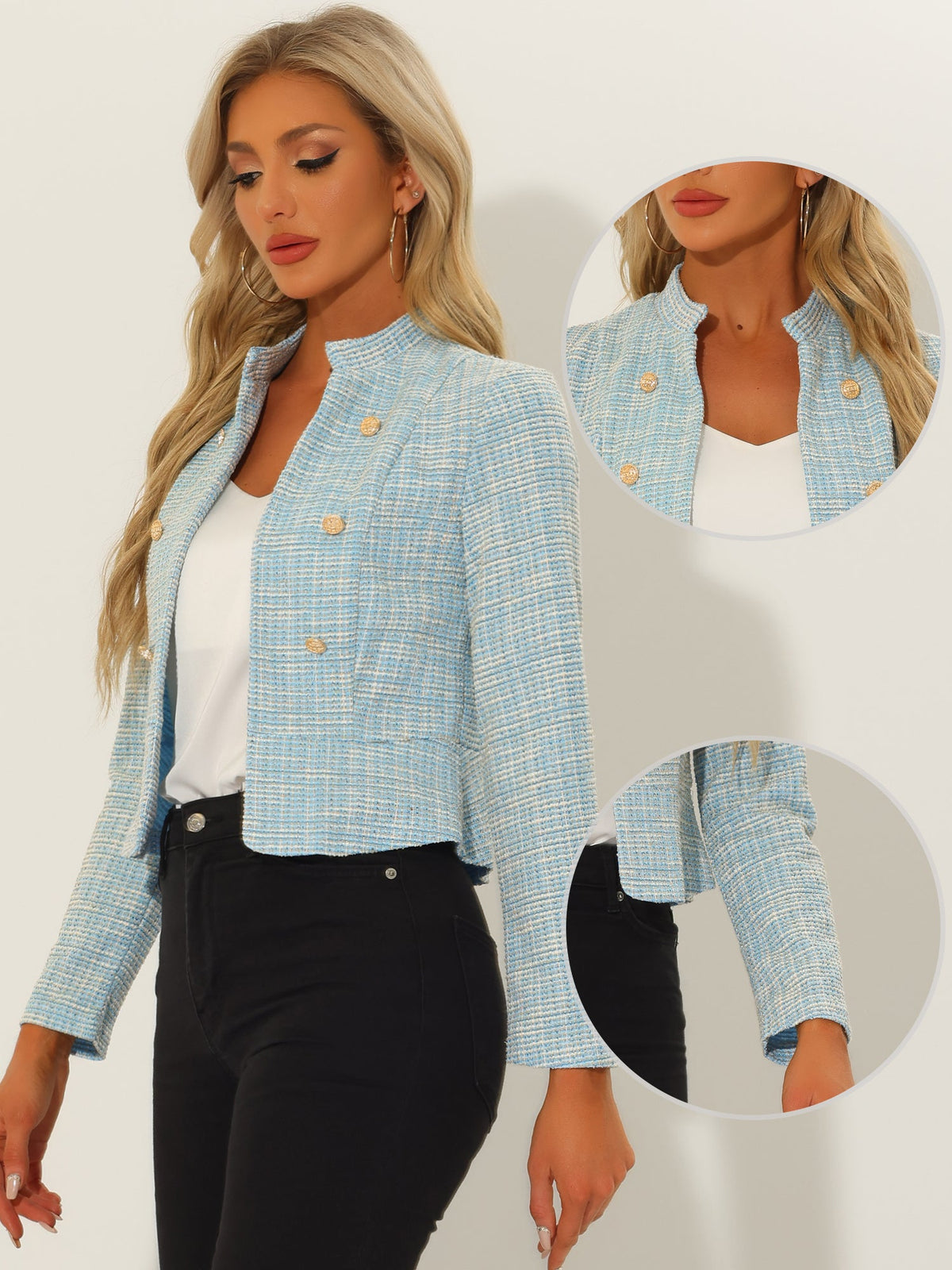 Cotton-Soft Plaid Blazer