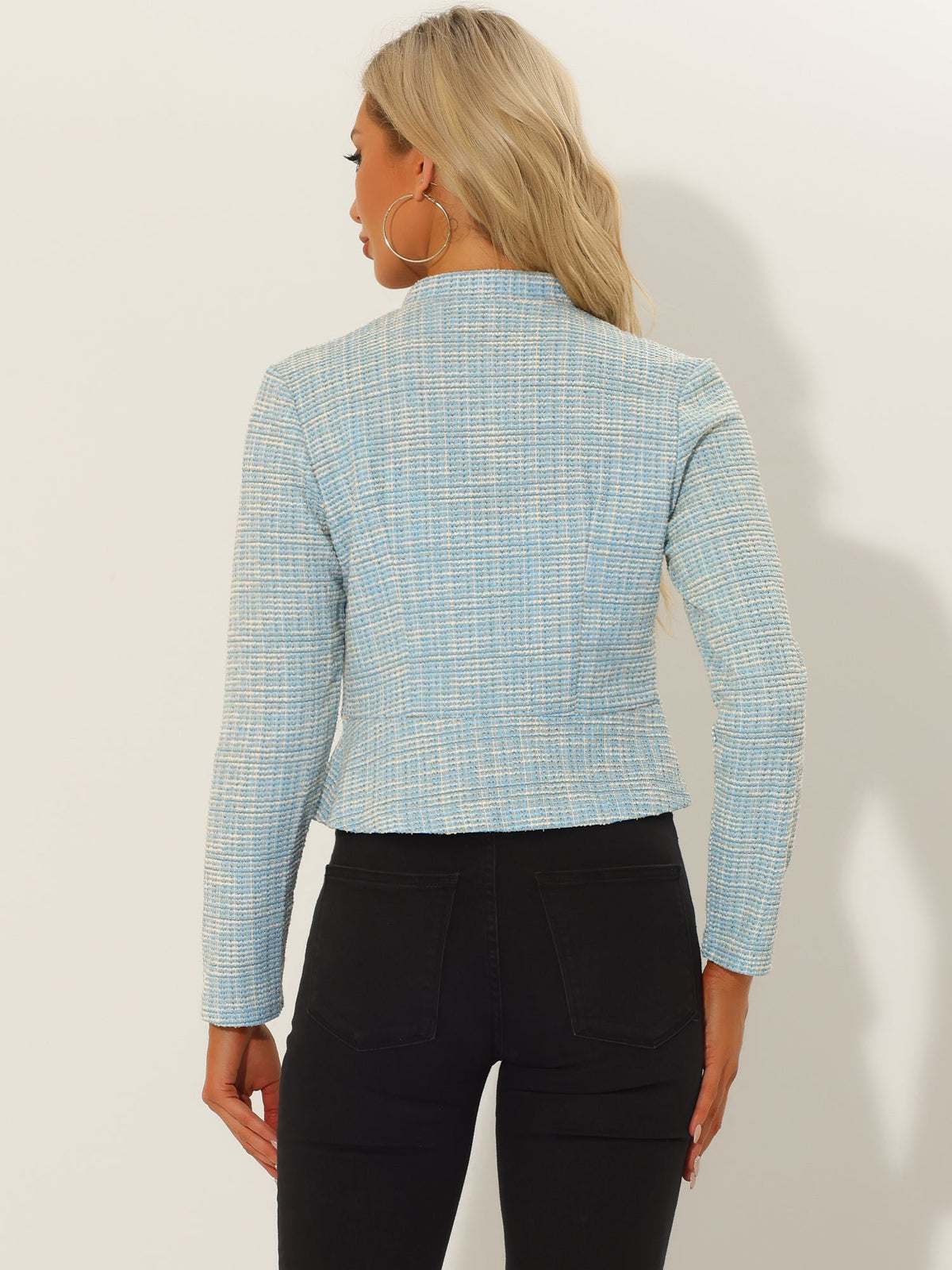Cotton-Soft Plaid Blazer