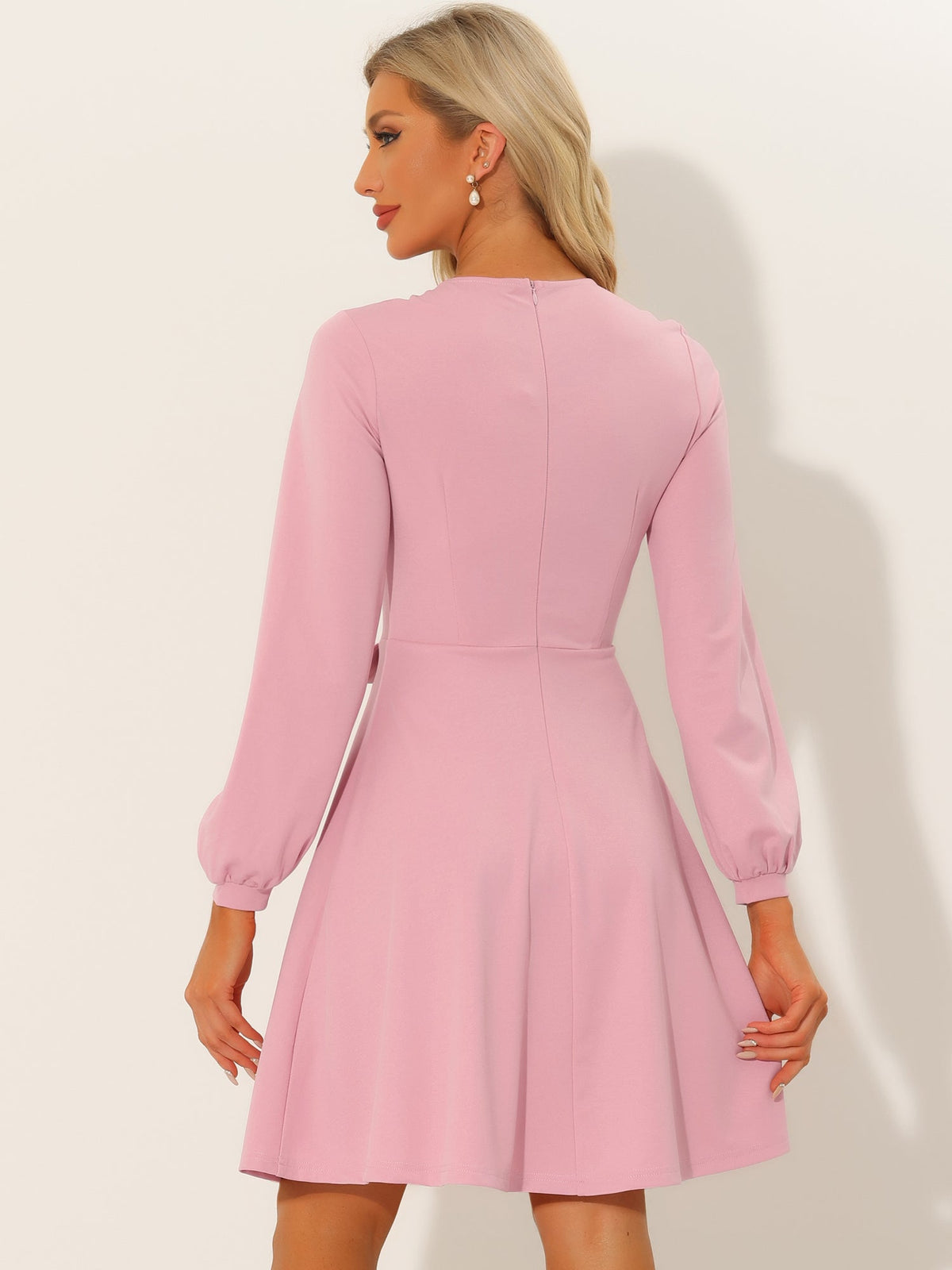 Contrast Color A-Line Dress