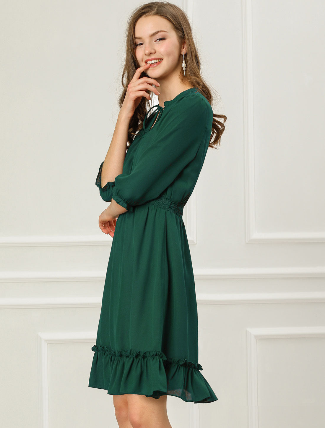 Smocked Layered Ruffle Dress
