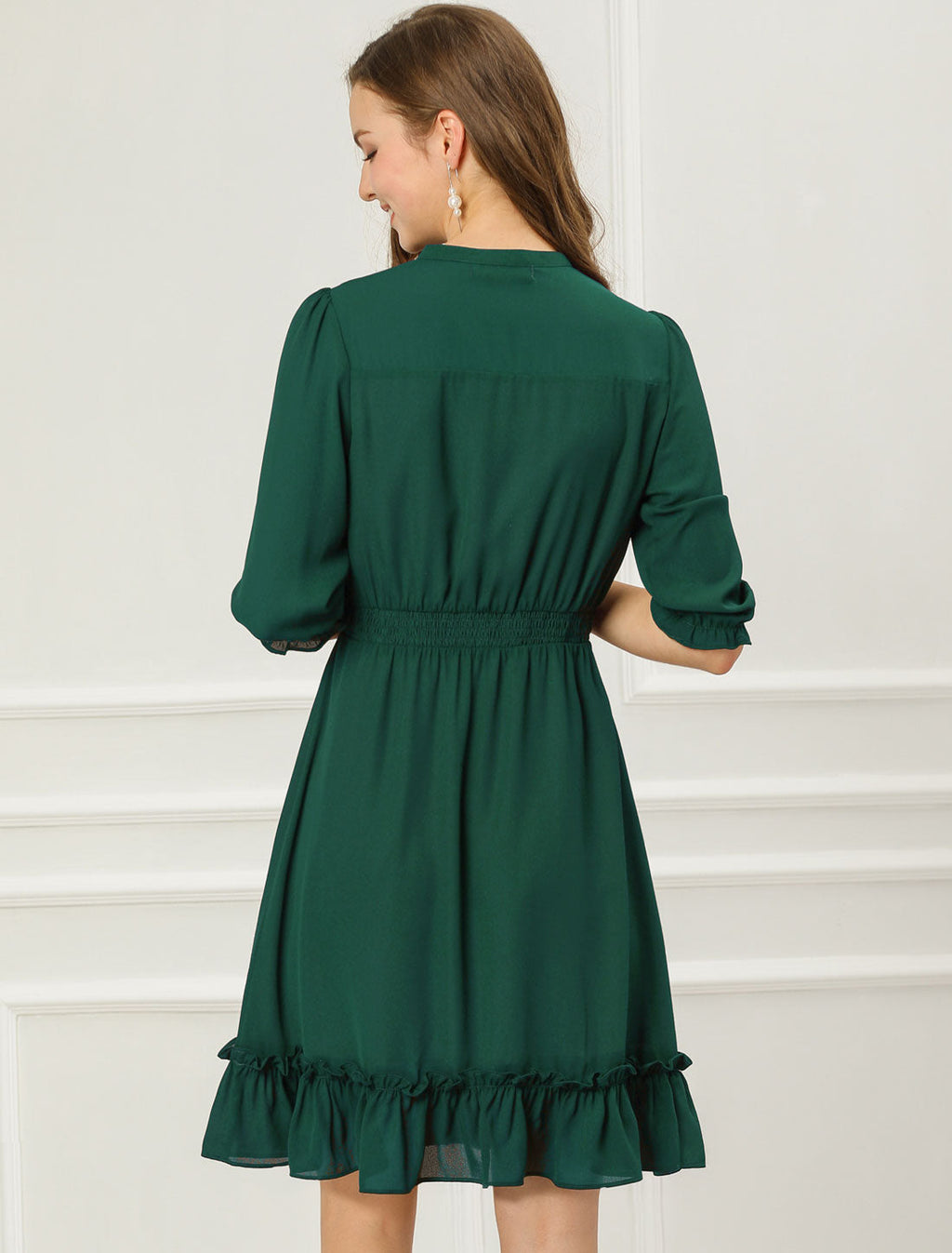 Smocked Layered Ruffle Dress