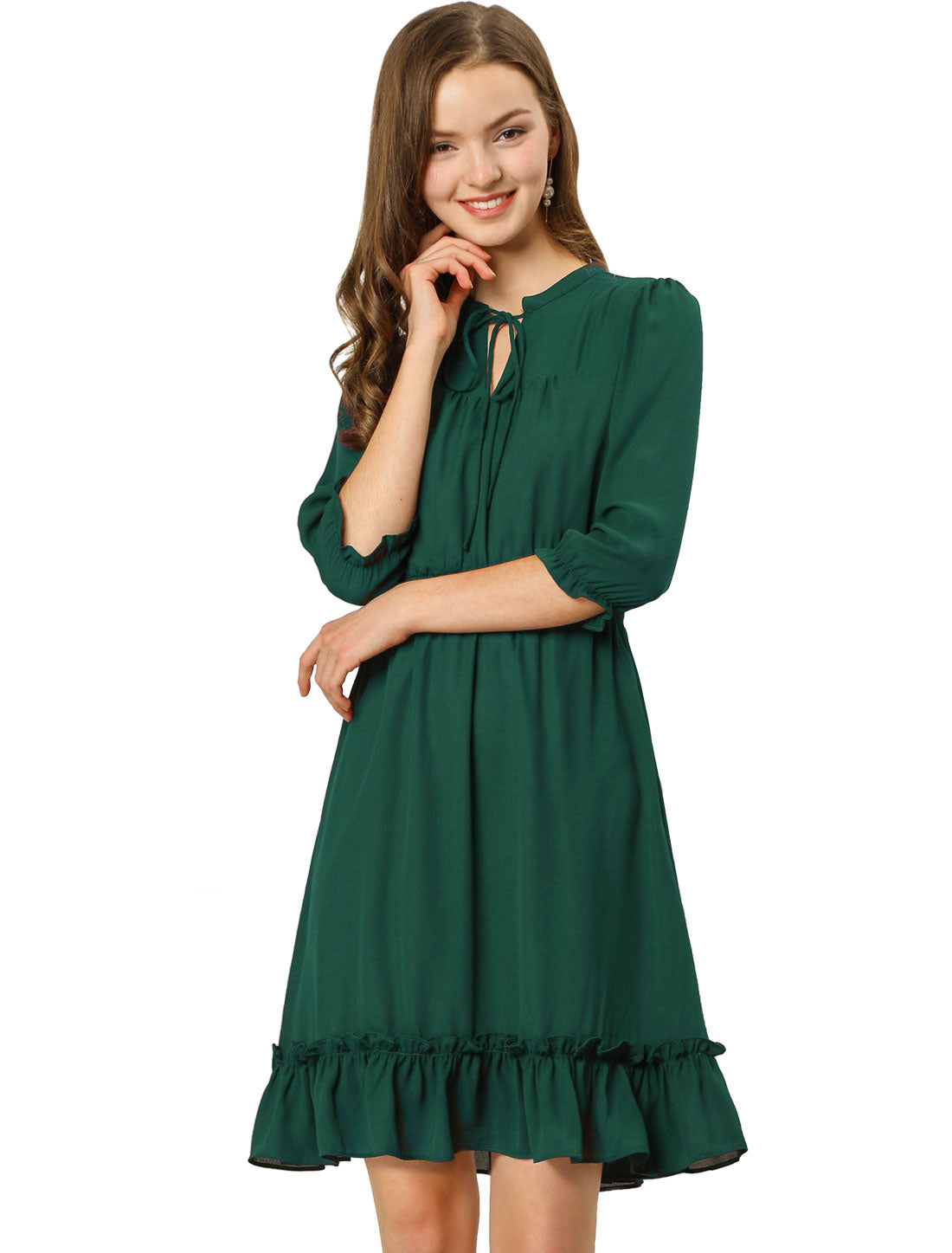 Smocked Layered Ruffle Dress