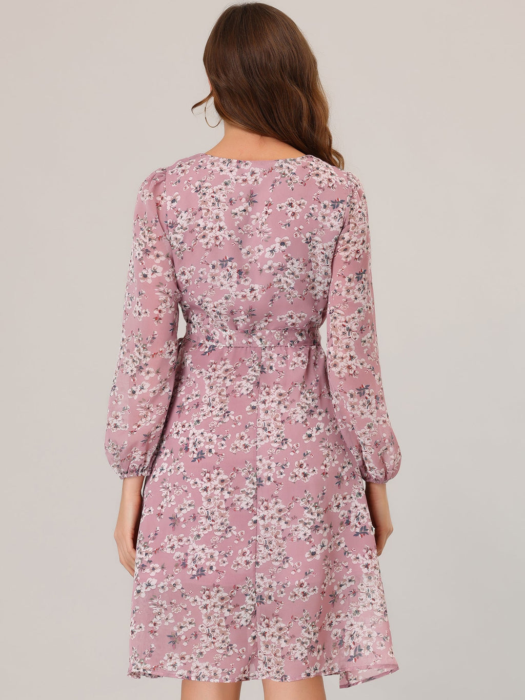 Tie Closure Sheer Long Dress