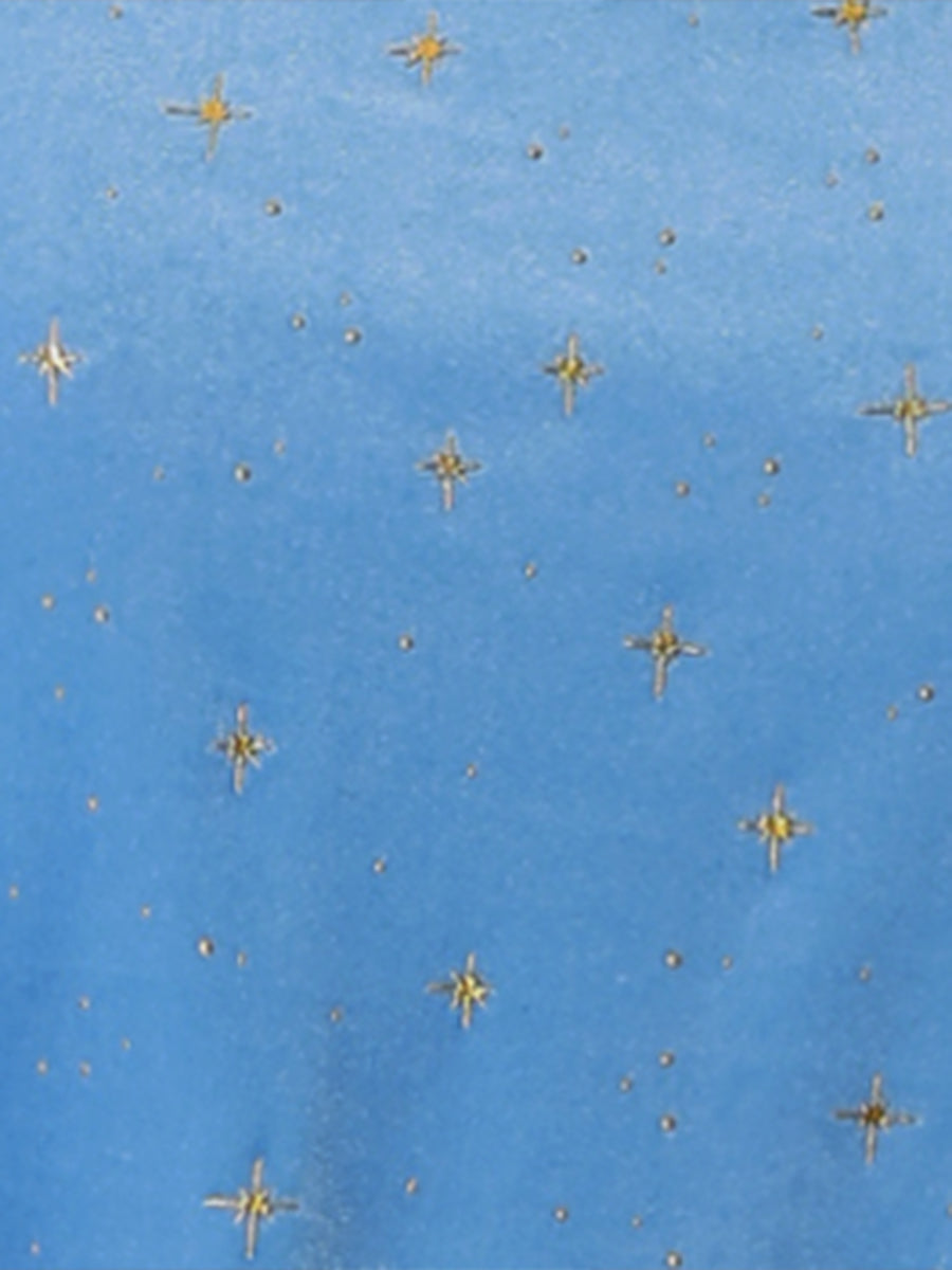 Glitter Star Square Neck Mini Dress