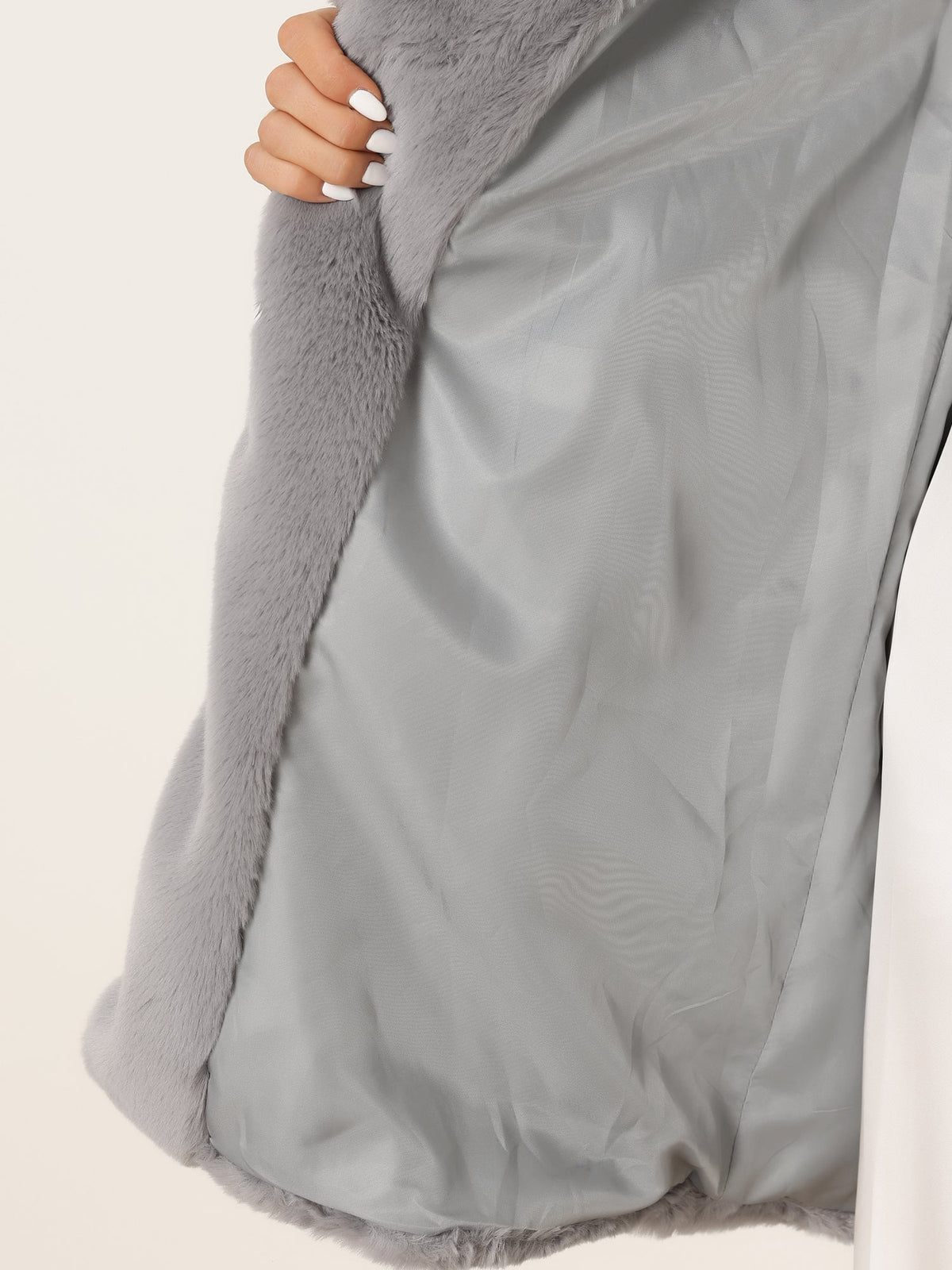 Cloud Wrap Faux Fur Coat
