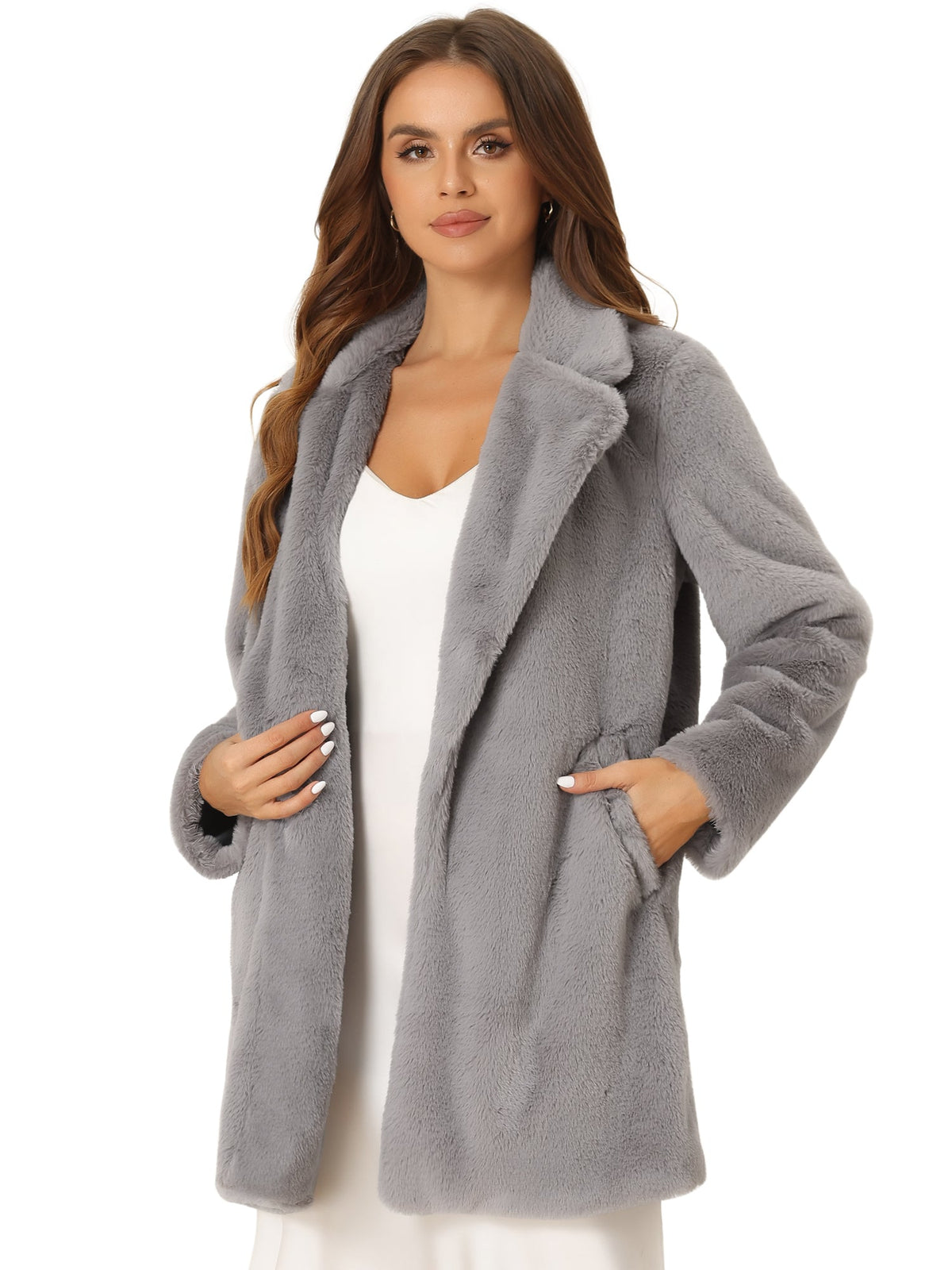 Cloud Wrap Faux Fur Coat