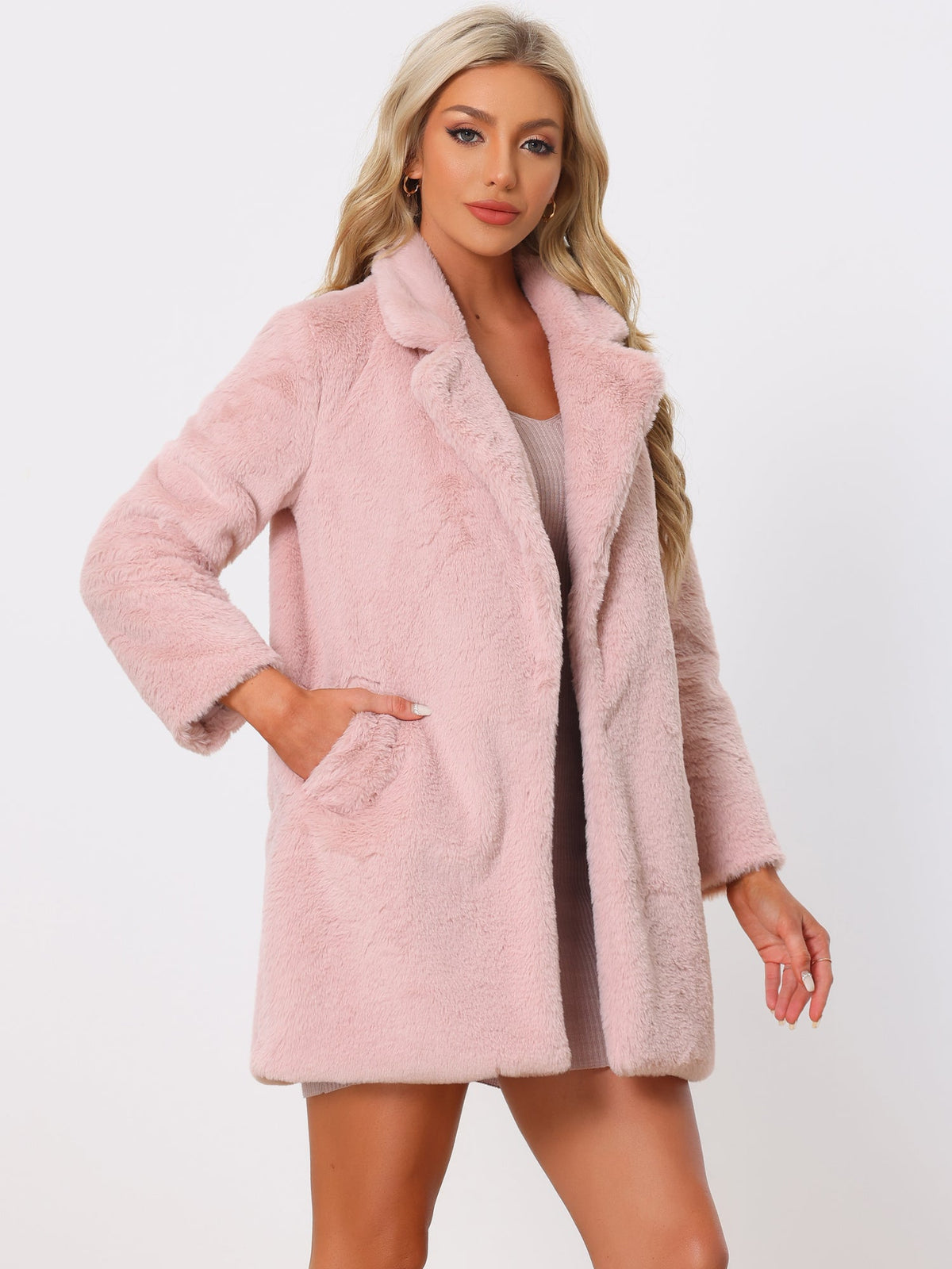 Cloud Wrap Faux Fur Coat