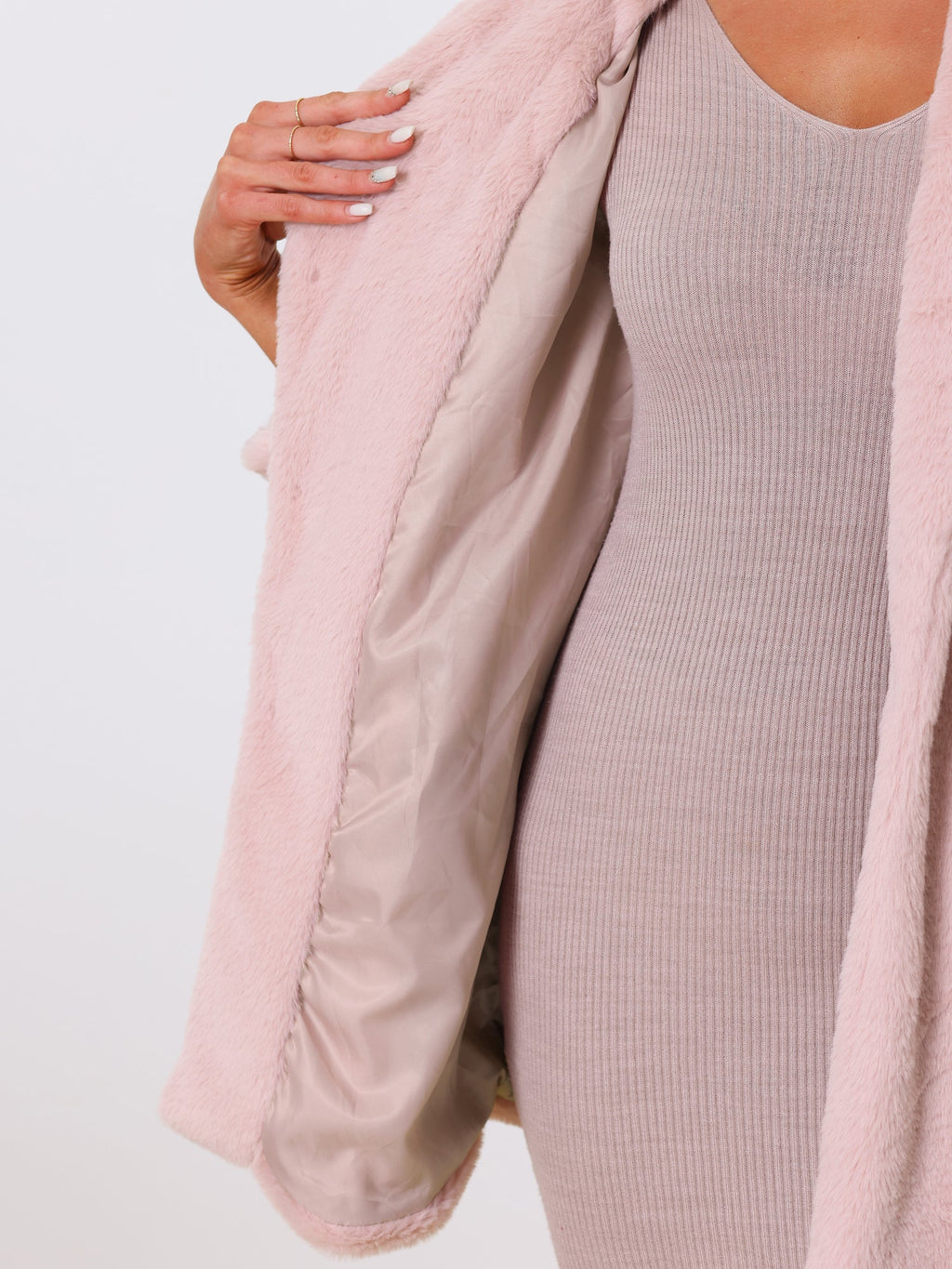 Cloud Wrap Faux Fur Coat