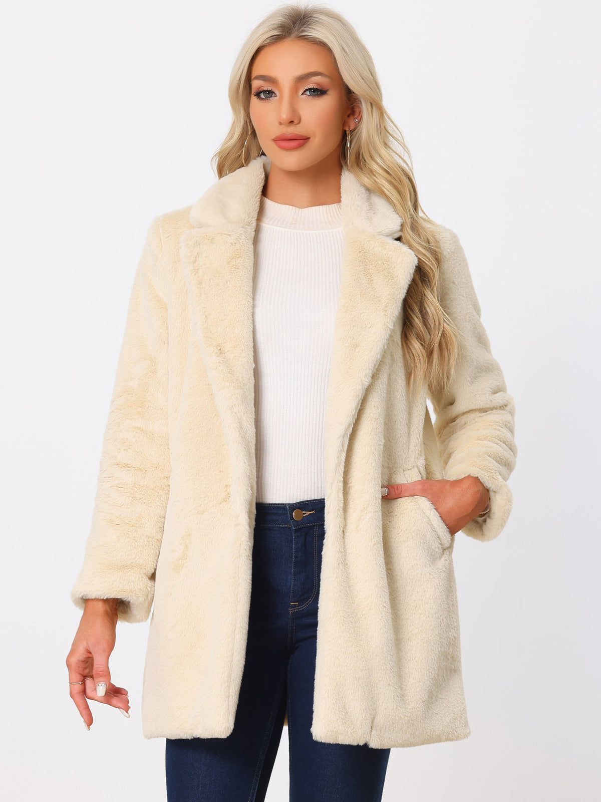 Cloud Wrap Faux Fur Coat