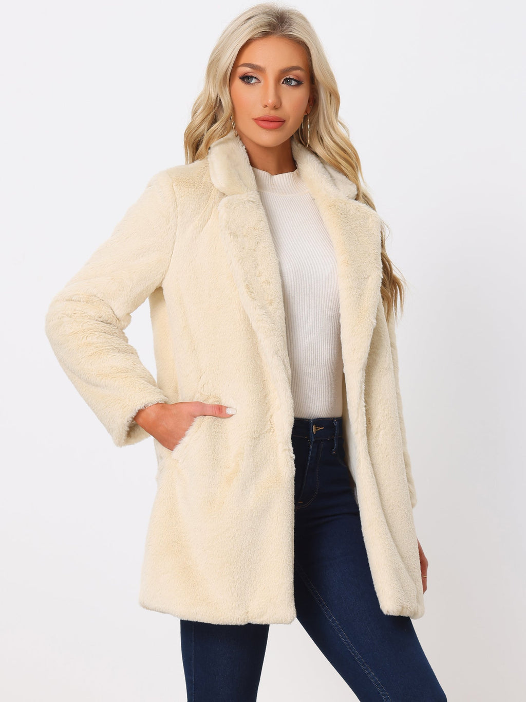 Cloud Wrap Faux Fur Coat
