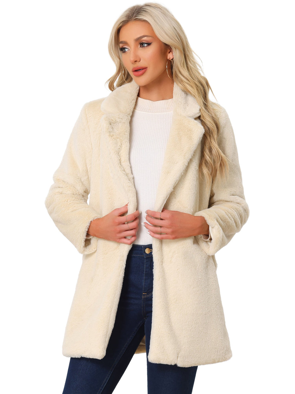 Cloud Wrap Faux Fur Coat