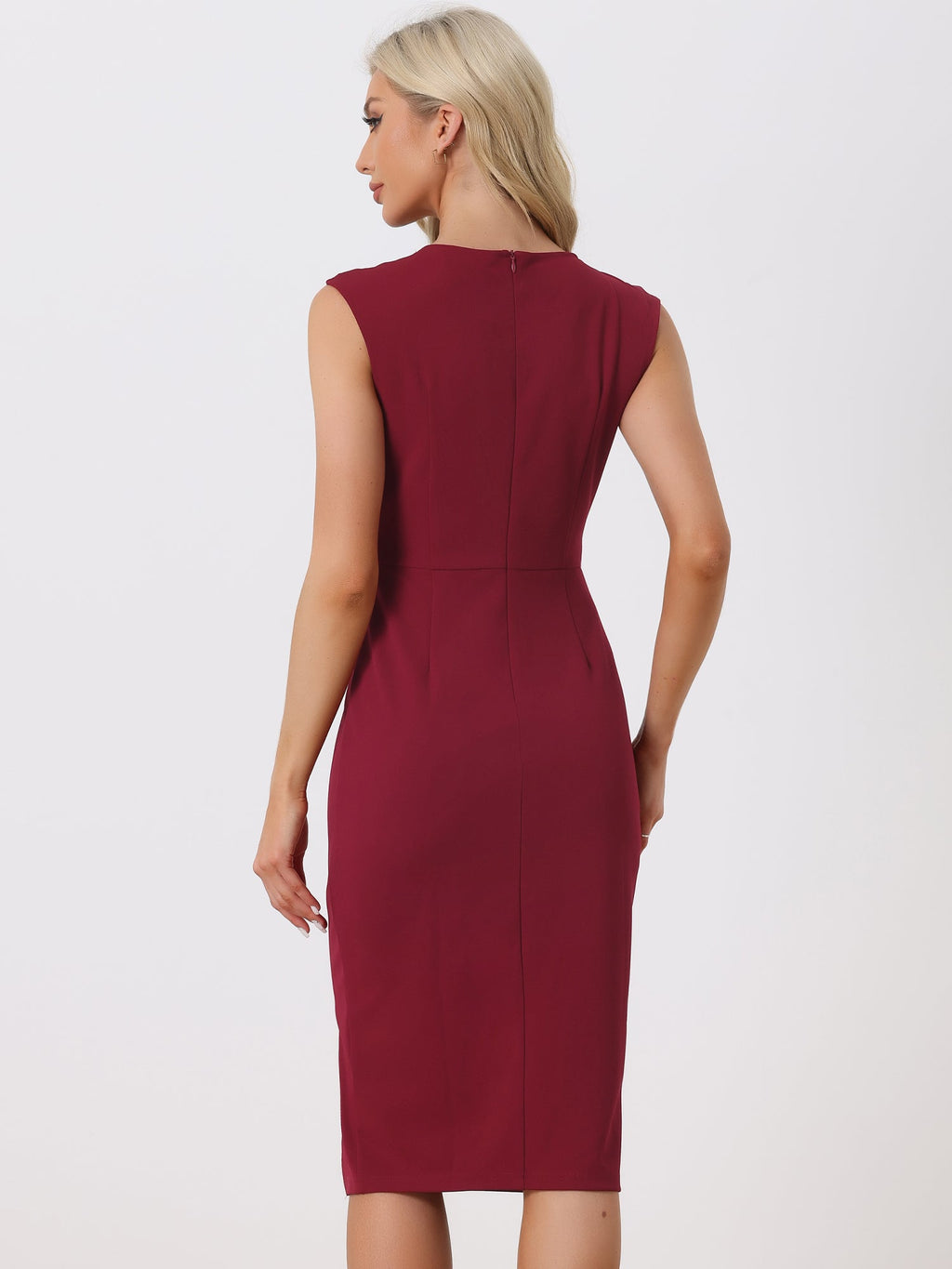 Spandex Professional Short-Sleeve Dress