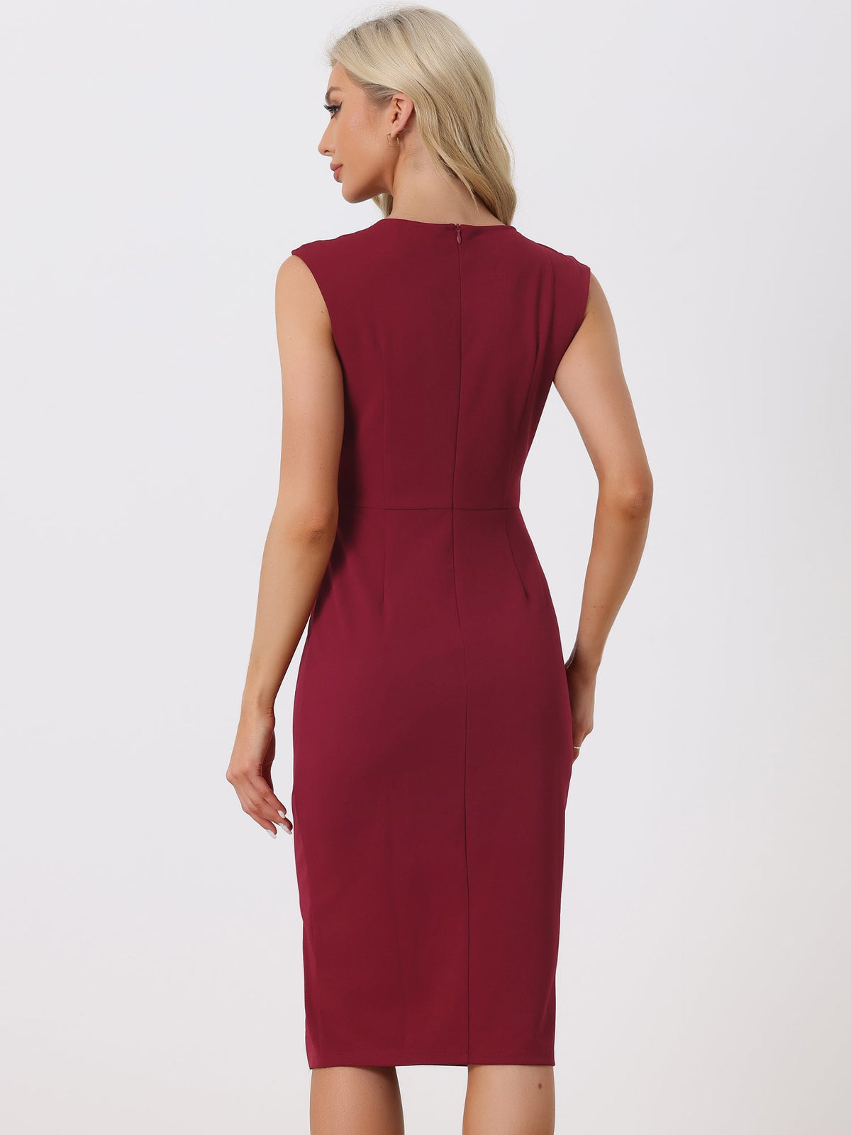 Spandex Professional Short-Sleeve Dress