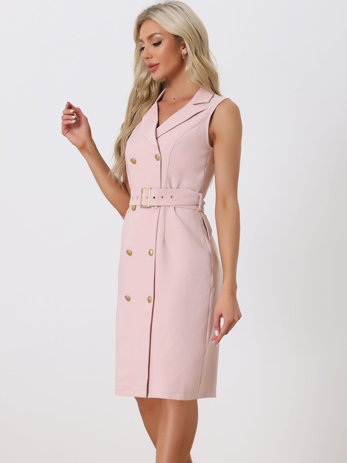 Stretch Solid Sleeveless Shift