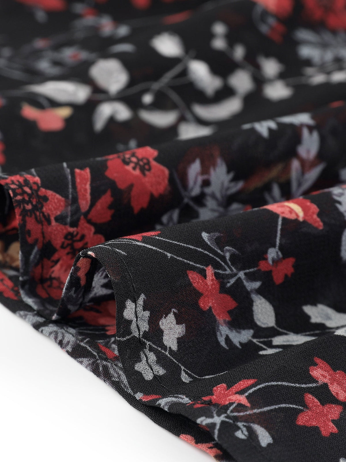 V-Neck Floral Flutter Dress