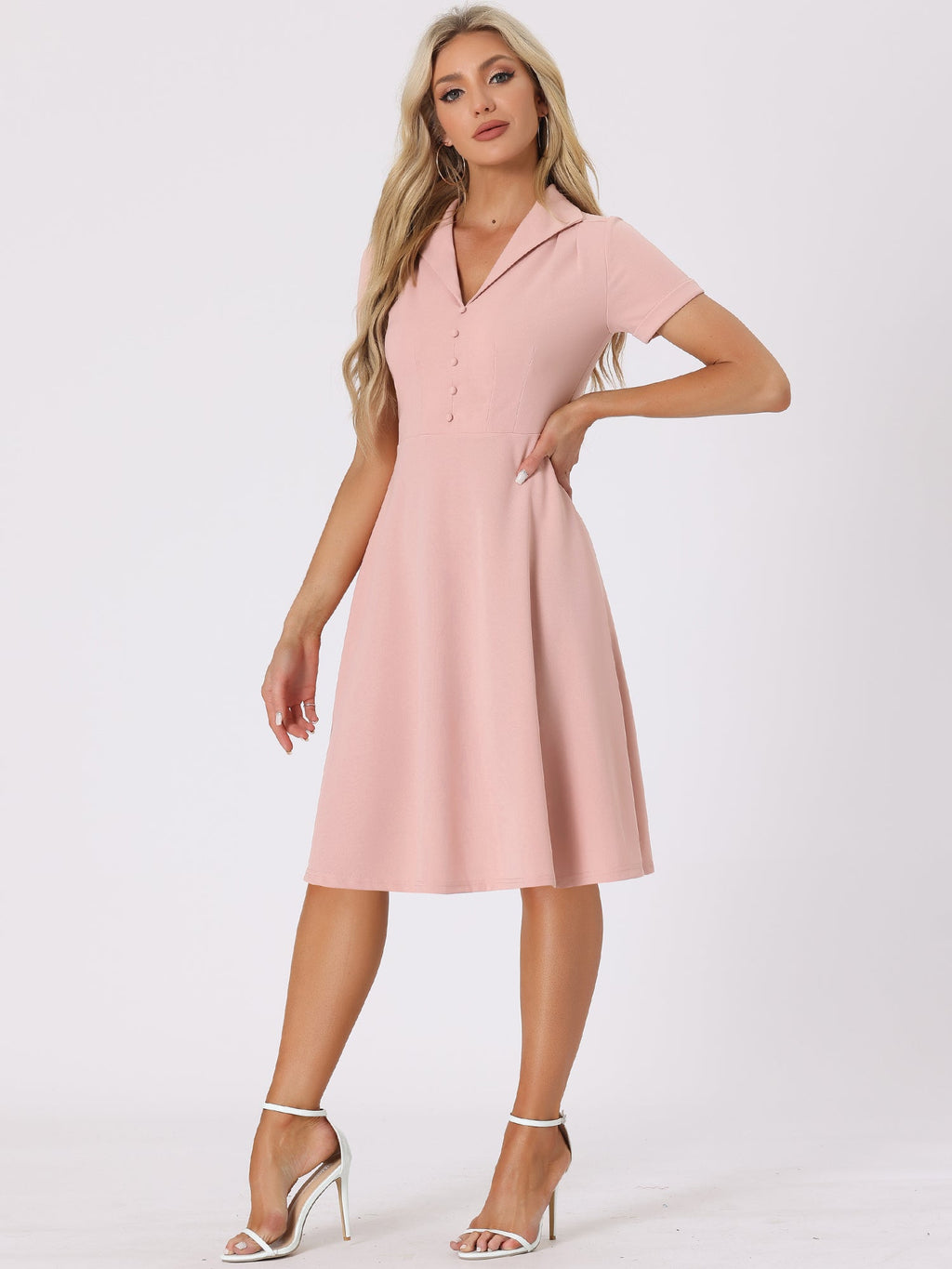 Empire Waist Short-Sleeve Party Dress