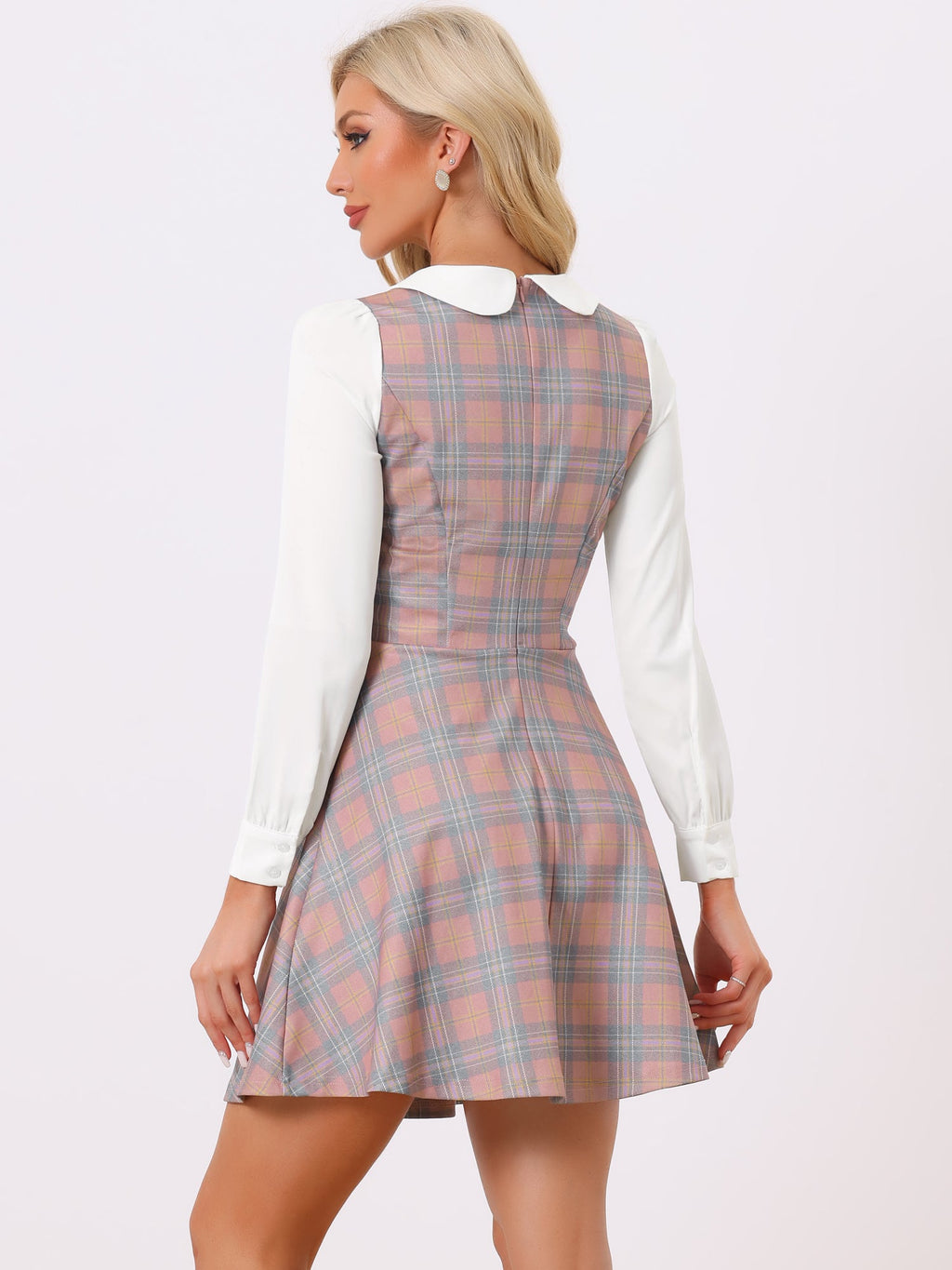 Button-Decor Stretch Dress