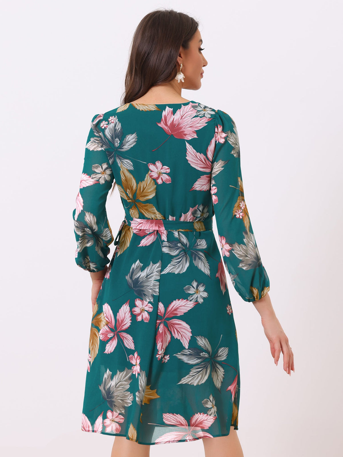 Tie Closure Sheer Long Dress