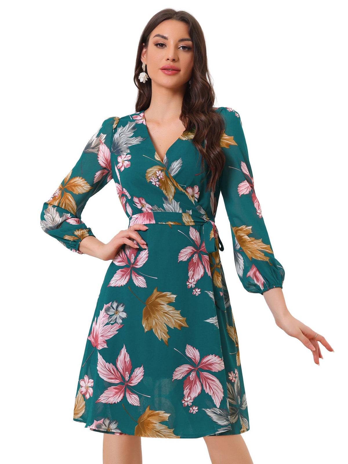 Tie Closure Sheer Long Dress