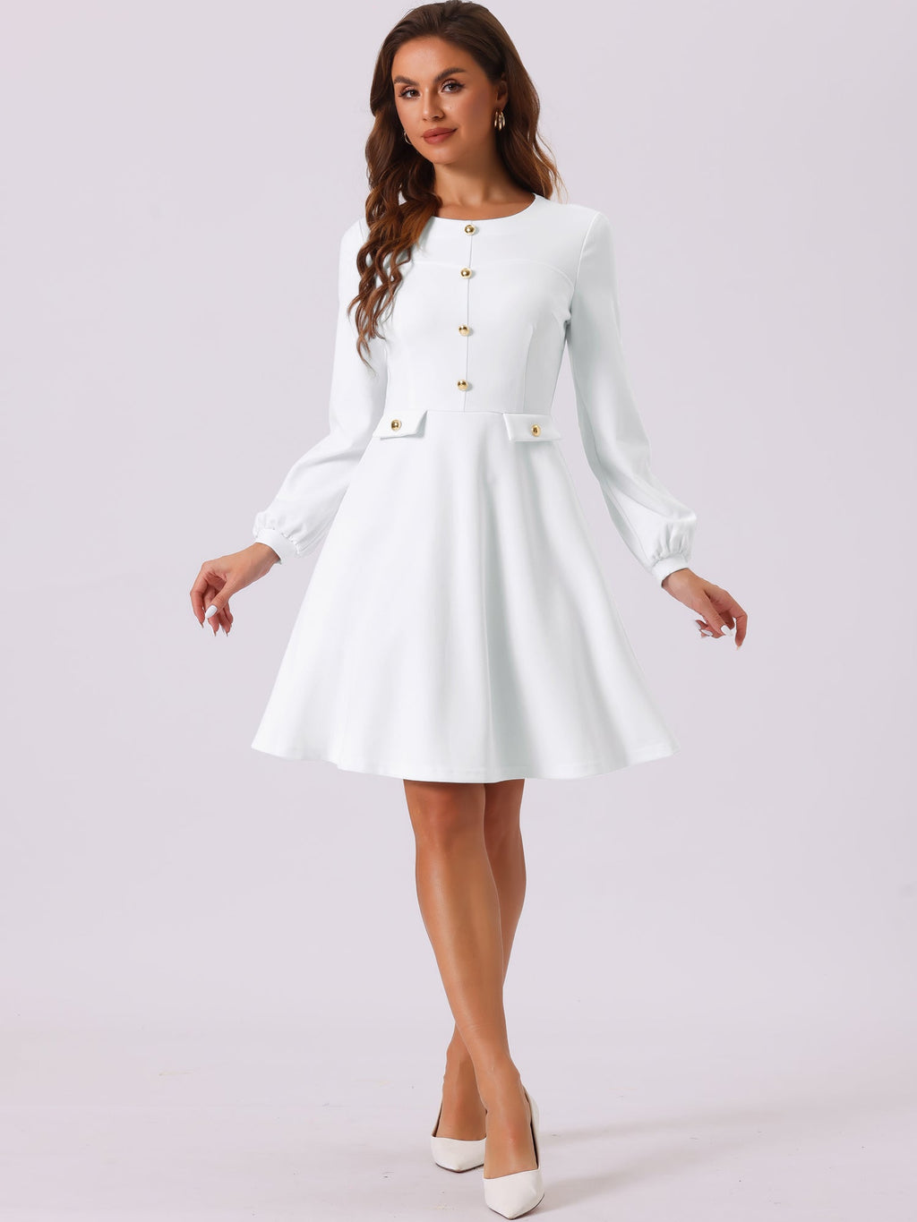 Contrast Color A-Line Dress