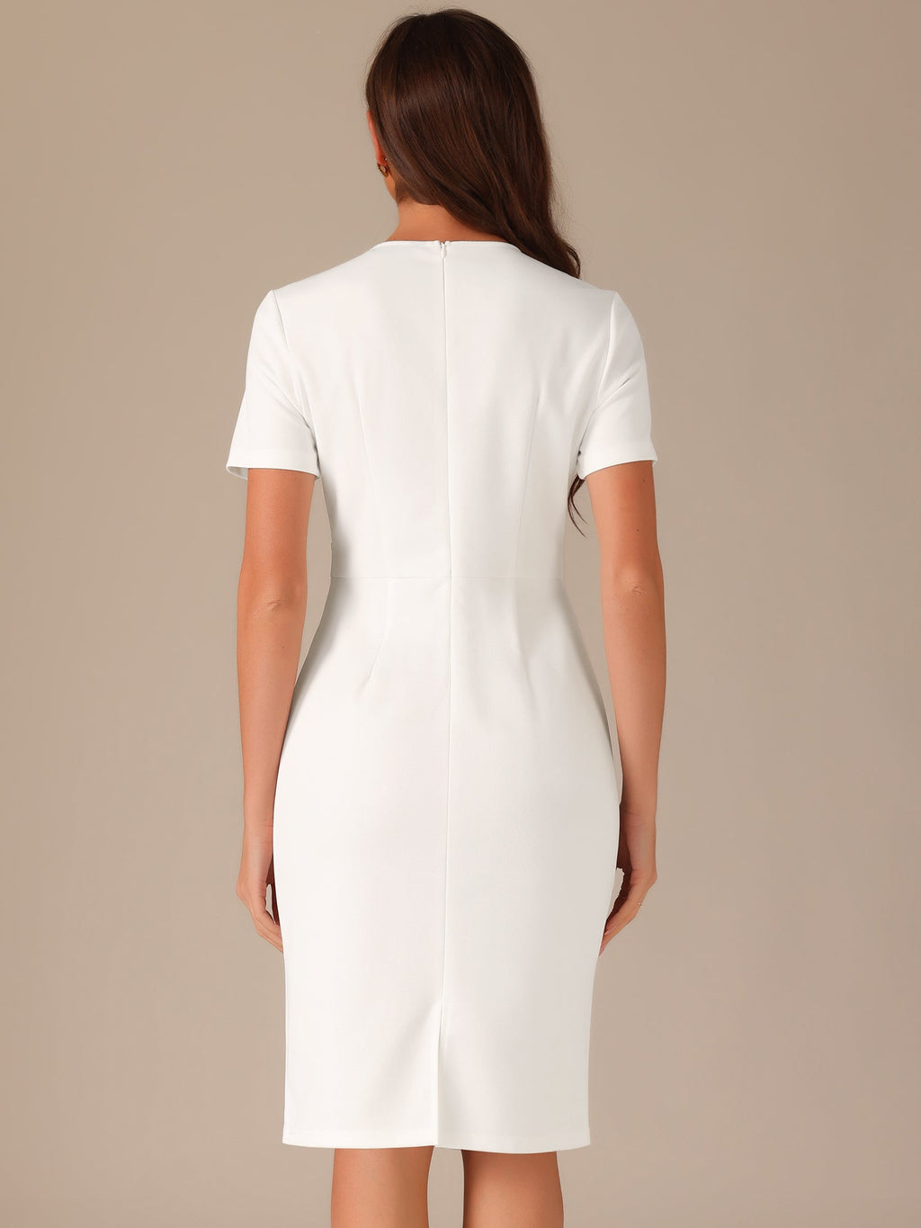 Tweed-Trim Work Dress