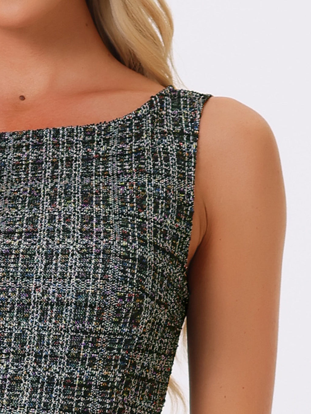Plaid Bodycon Sleeveless Dress