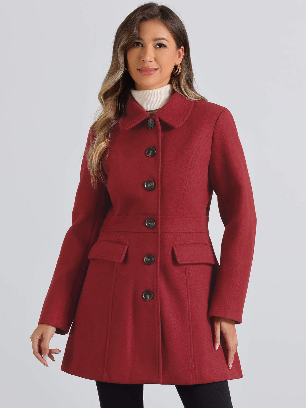 Lightweight Faux Fur Knee-Length Coat