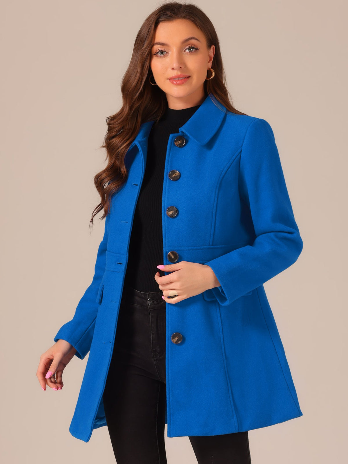 Lightweight Faux Fur Knee-Length Coat