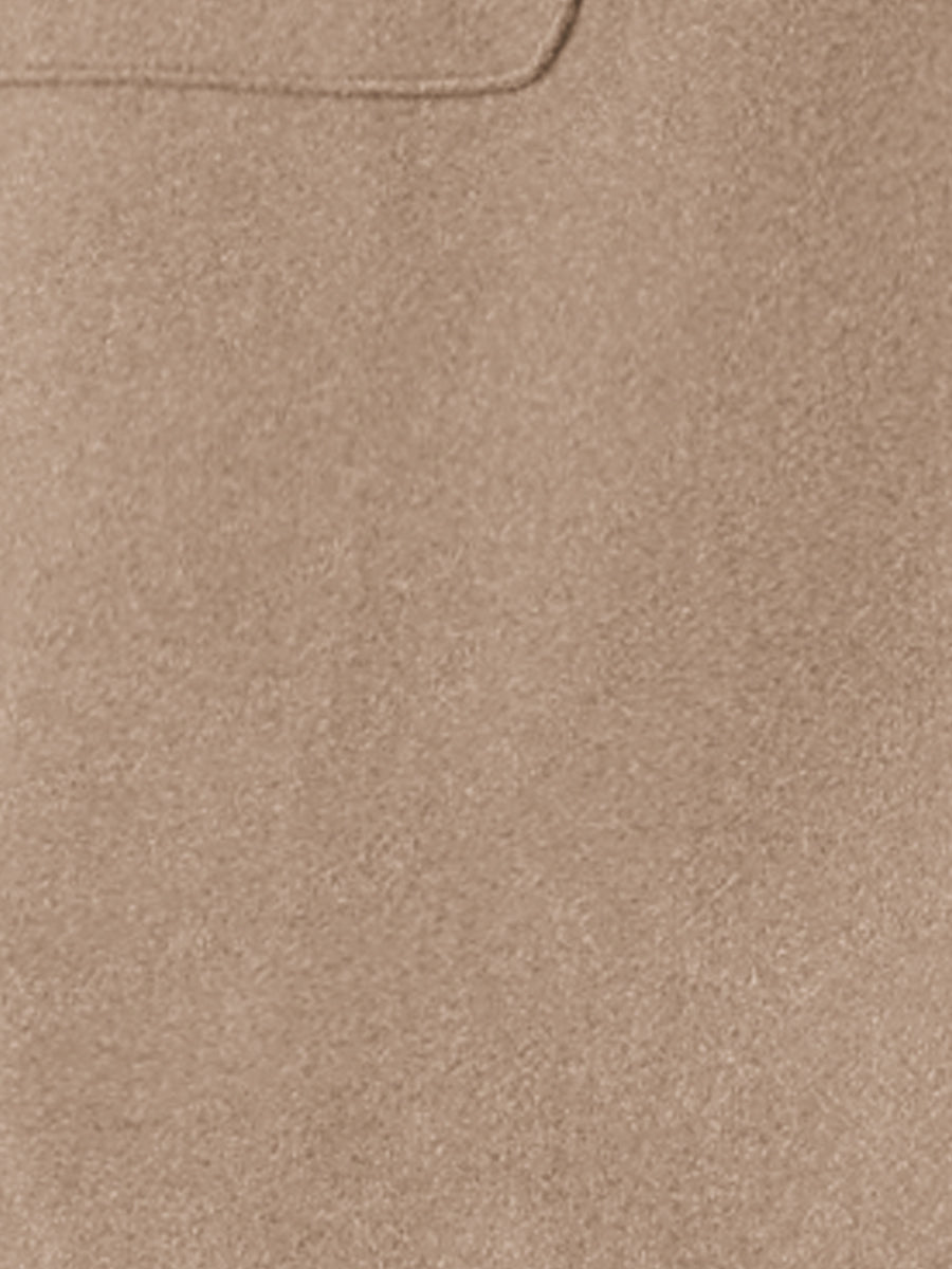 Turn-Down Collar Structured Overcoat