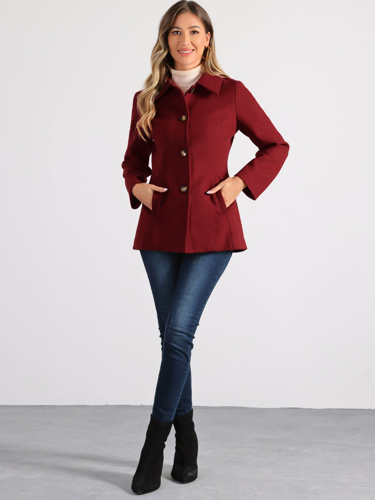 Structured Single-Breasted Peacoat