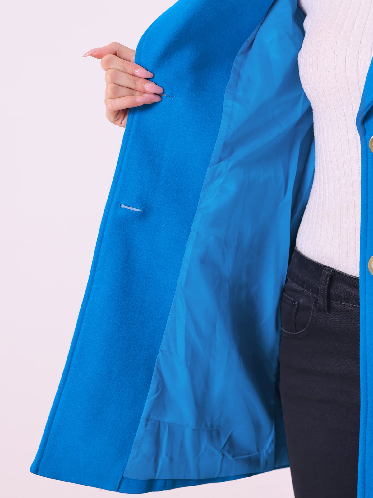 Curved Waist Vent Overcoat