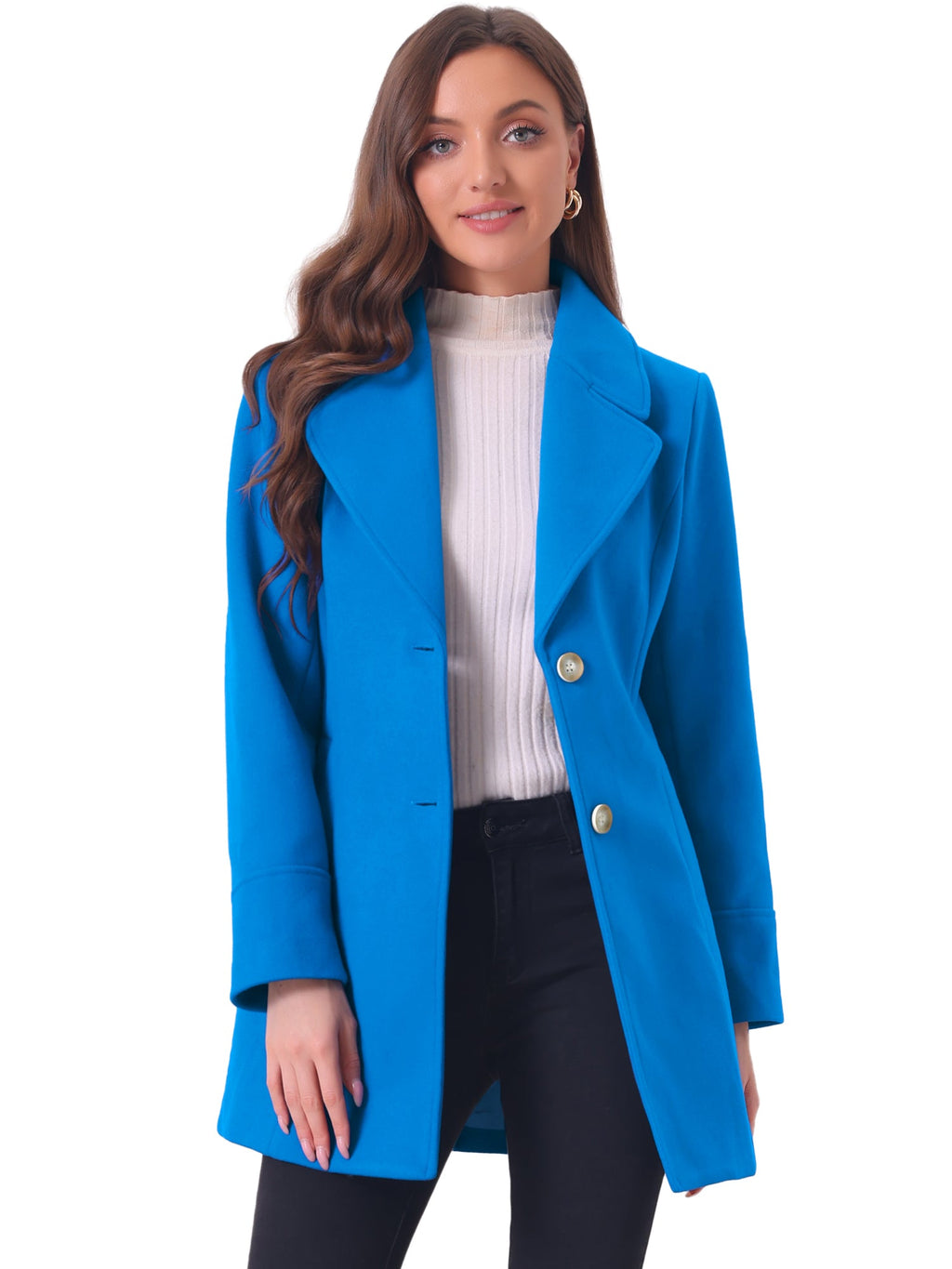 Curved Waist Vent Overcoat