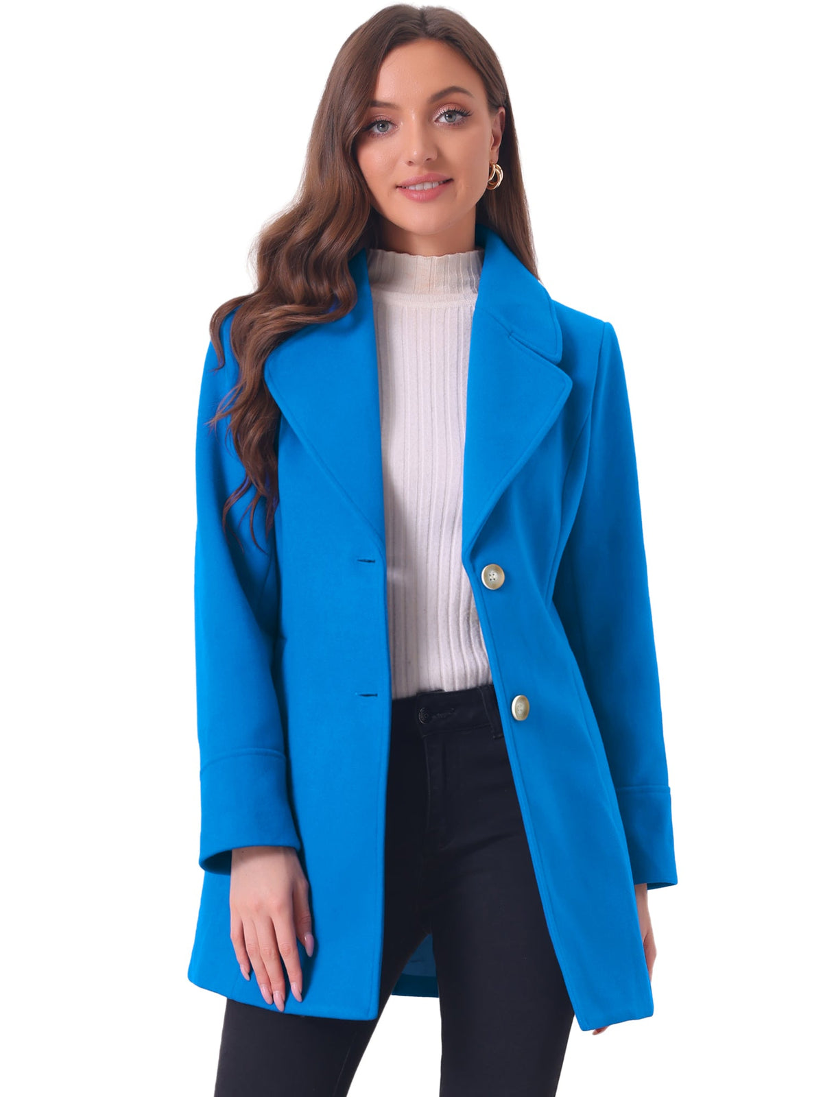 Curved Waist Vent Overcoat