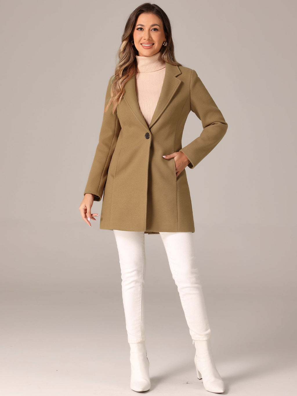 Lightweight Notched Lapel Overcoat