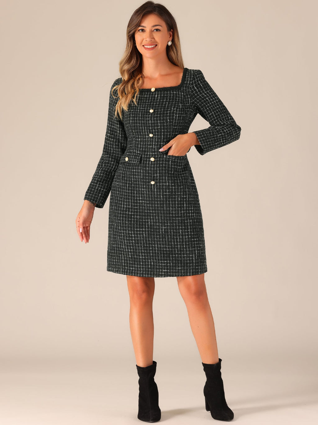 Casual Plaid Party Dress