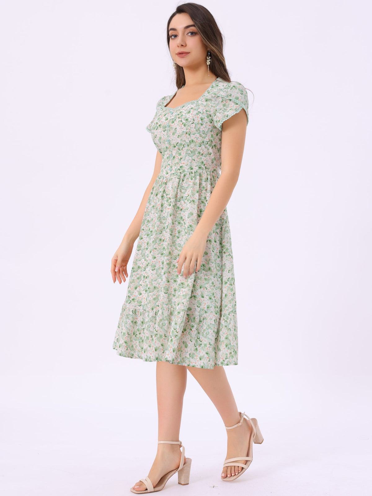 Casual Long-Sleeve A-Line Dress