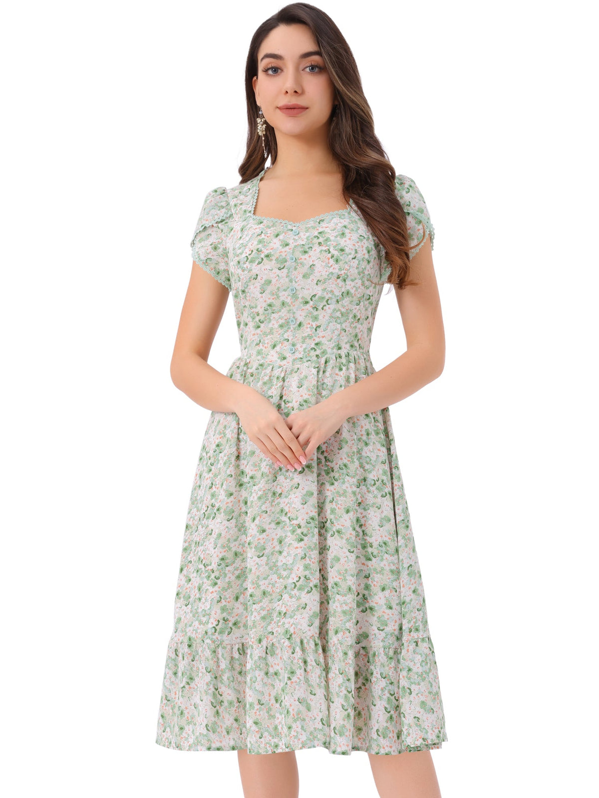 Casual Long-Sleeve A-Line Dress