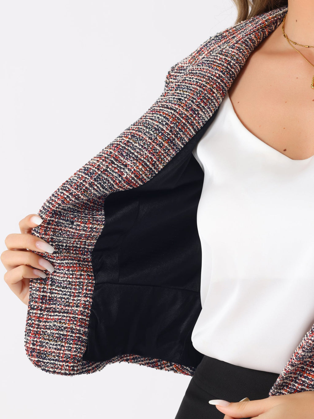 Cotton-Soft Plaid Blazer